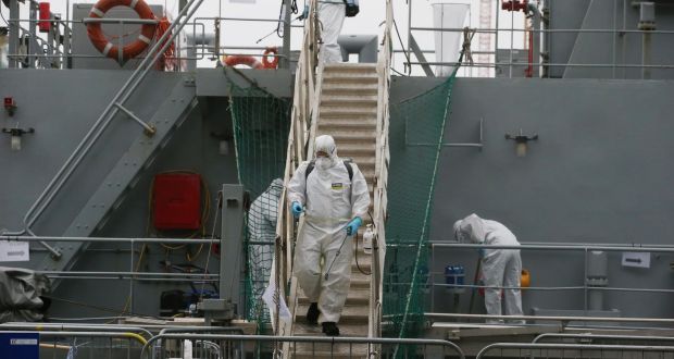 Irish Navy vessel LE Samuel Beckett