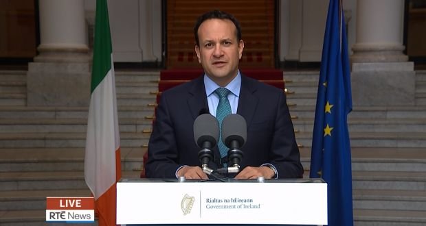 Leo Varadkar speaks to the nation.