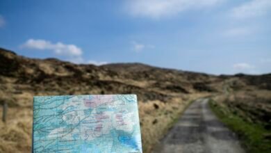 Карта у дороги недалеко от границы Ирландии и Северной Ирландии